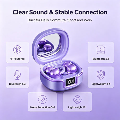 TWS Wireless Earbuds 5.3 with Active Noise Cancellation (ANC) Digital Display Touch Control Waterproof for Sports