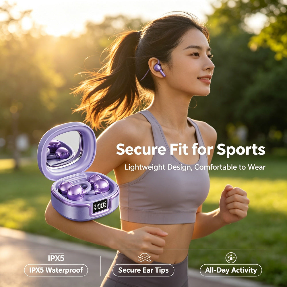 TWS Wireless Earbuds 5.3 with Active Noise Cancellation (ANC) Digital Display Touch Control Waterproof for Sports