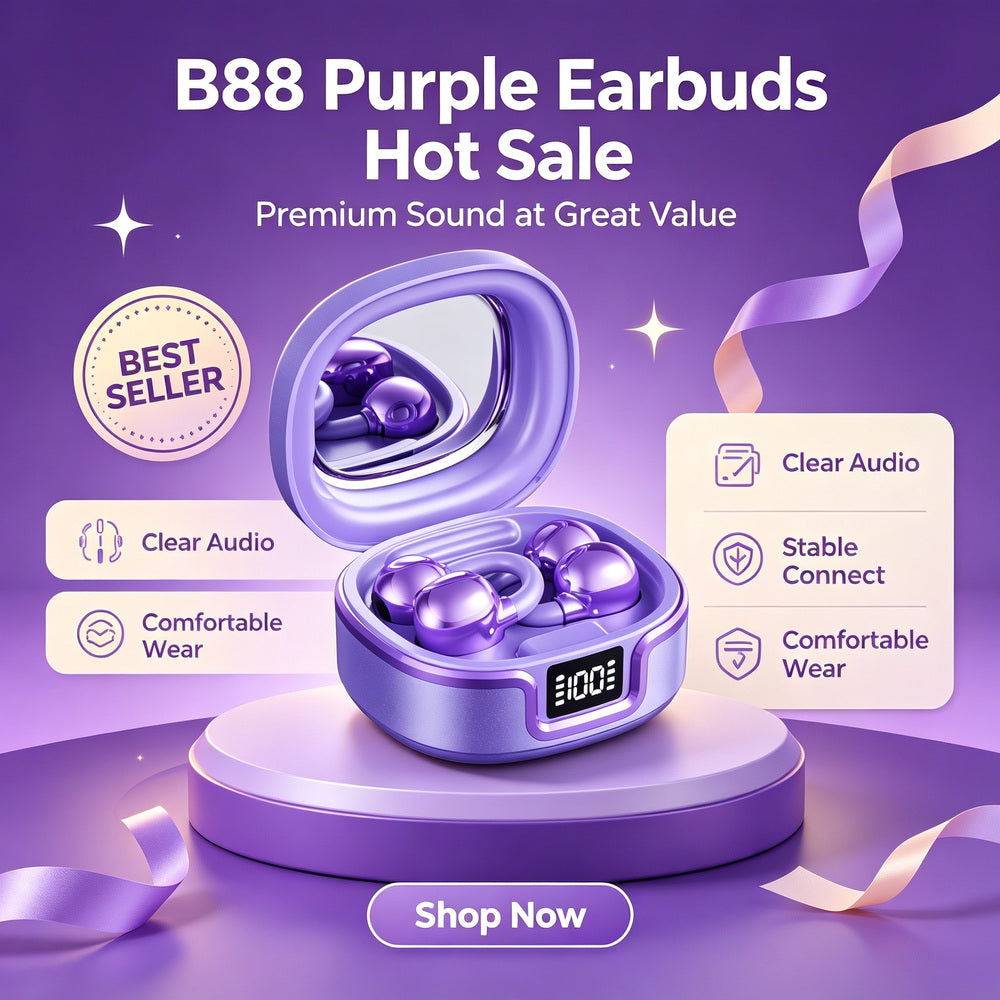 TWS Wireless Earbuds 5.3 with Active Noise Cancellation (ANC) Digital Display Touch Control Waterproof for Sports