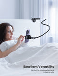 Lamicall GP05 Nylon Braided Phone Stand for Bed 38 Inch Flexible Long Arm Holder 360 Adjustable Lazy Bracket 4-7 Inch Smartphone