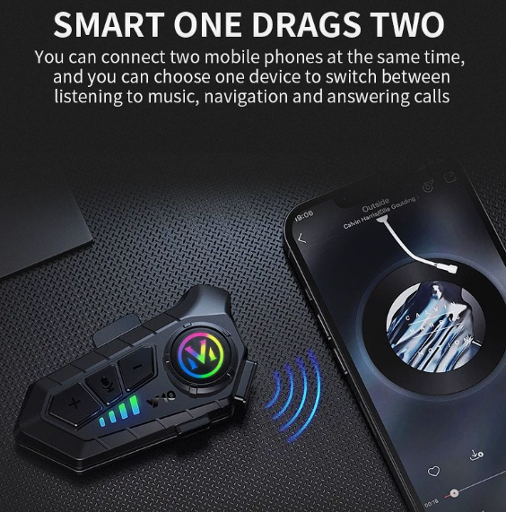 X10 Integrated Motorcycle Waterproof Helmet Wireless Headset LED Battery Indicator Sports Earphones Takeaway Motorcycle Headset