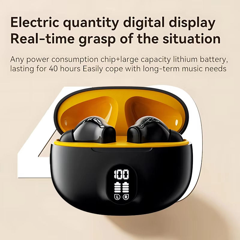 HYTO New W895 TWS Wireless Earphones Active Noise Cancellation (ANC) IPX-5 Waterproof Dual Ear Touch Control 5.3LED Battery