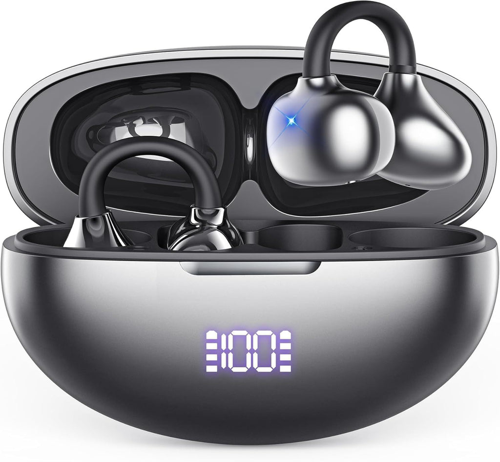 Clip on Wireless Earphone YYK-Q108 Comfortable to Wear, Digital Display, Battery Level, Long Term Pain Free, Open Type