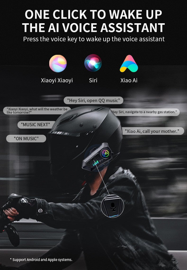 X10 Integrated Motorcycle Waterproof Helmet Wireless Headset LED Battery Indicator Sports Earphones Takeaway Motorcycle Headset