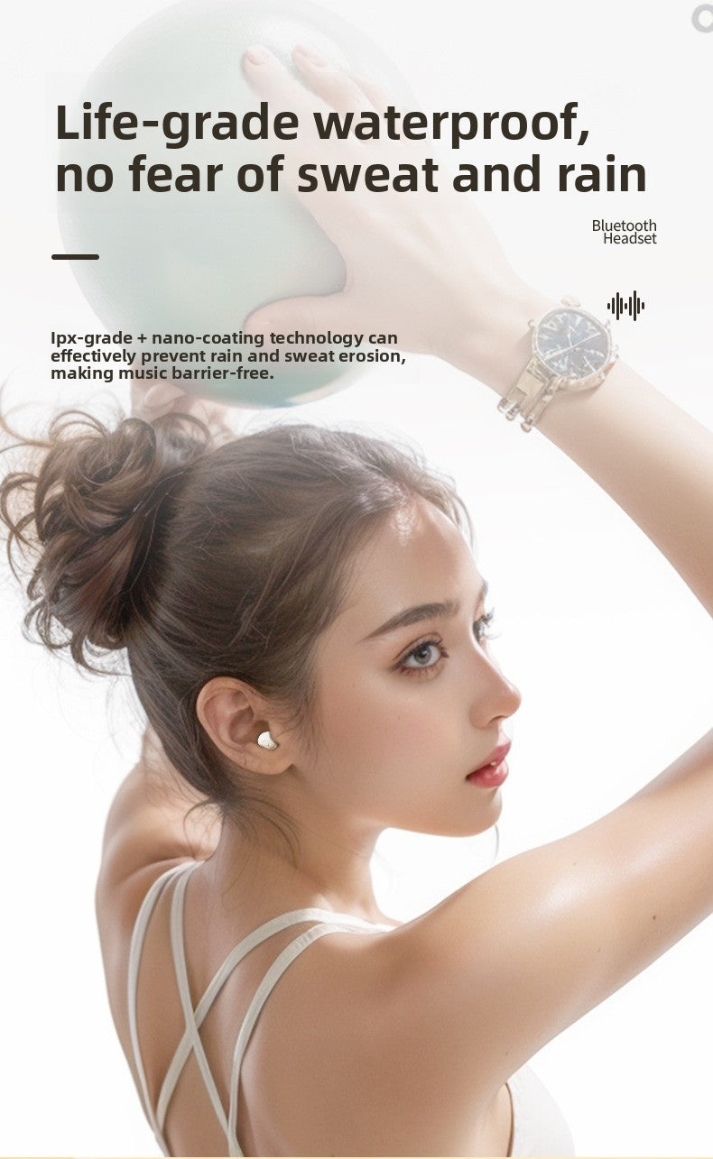 TWS Wireless Noise-Canceling In-Ear Headphones LED Indicator IPX-7 Waterproof BT 5.3 Low Latency Type-C Charging Case App