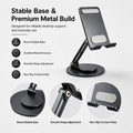 Foldable Desktop Phone Stand Compatible for iPhone 16 Pro Max iPad Air Metal Holder Wholesale Trade Integration China Factory