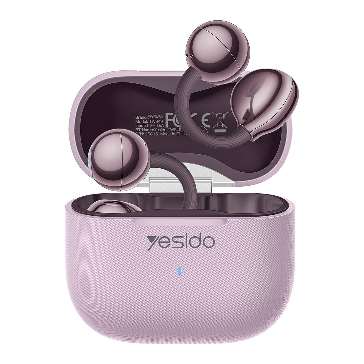Yesido BT6.0 145 Languages Seamless Wearing BT Earphone Open Audio HD Calls BT Earbuds AI Translation Wireless Headphone TWS49