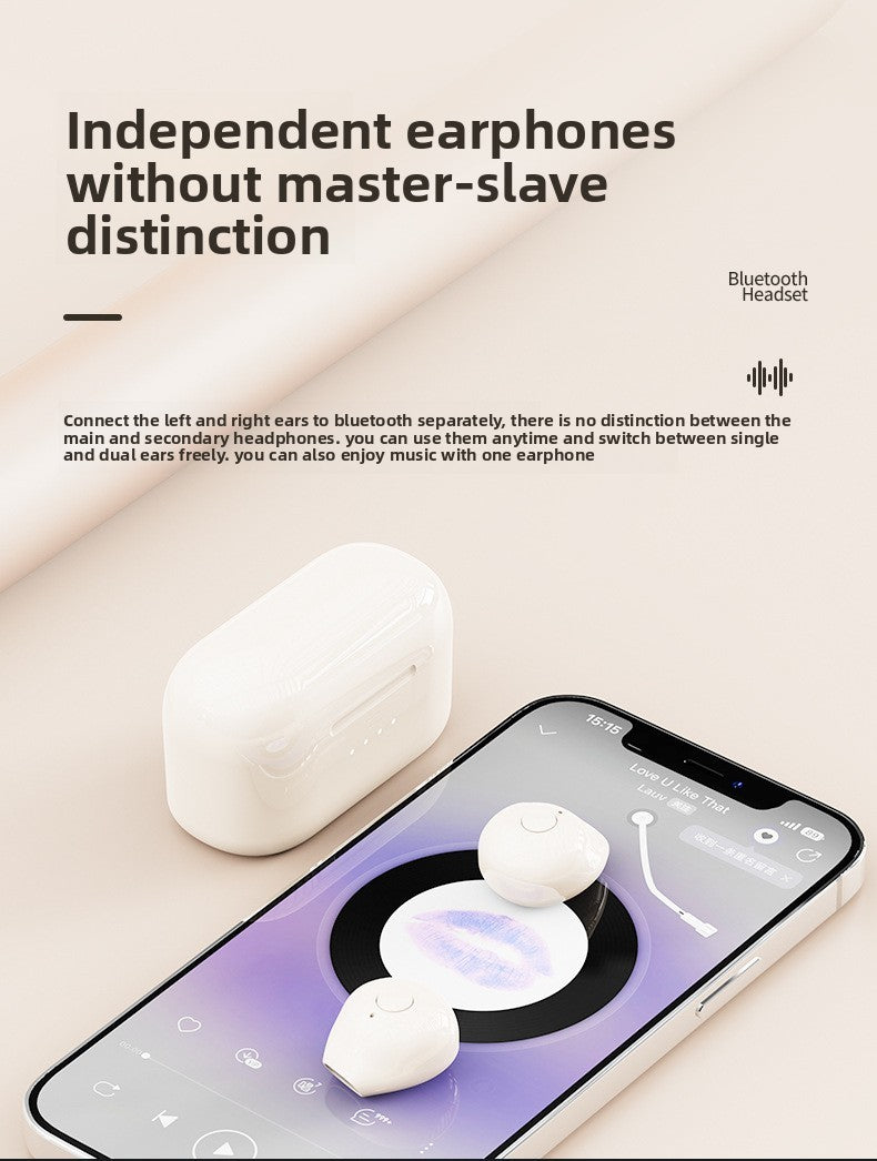 TWS Wireless Noise-Canceling In-Ear Headphones LED Indicator IPX-7 Waterproof BT 5.3 Low Latency Type-C Charging Case App