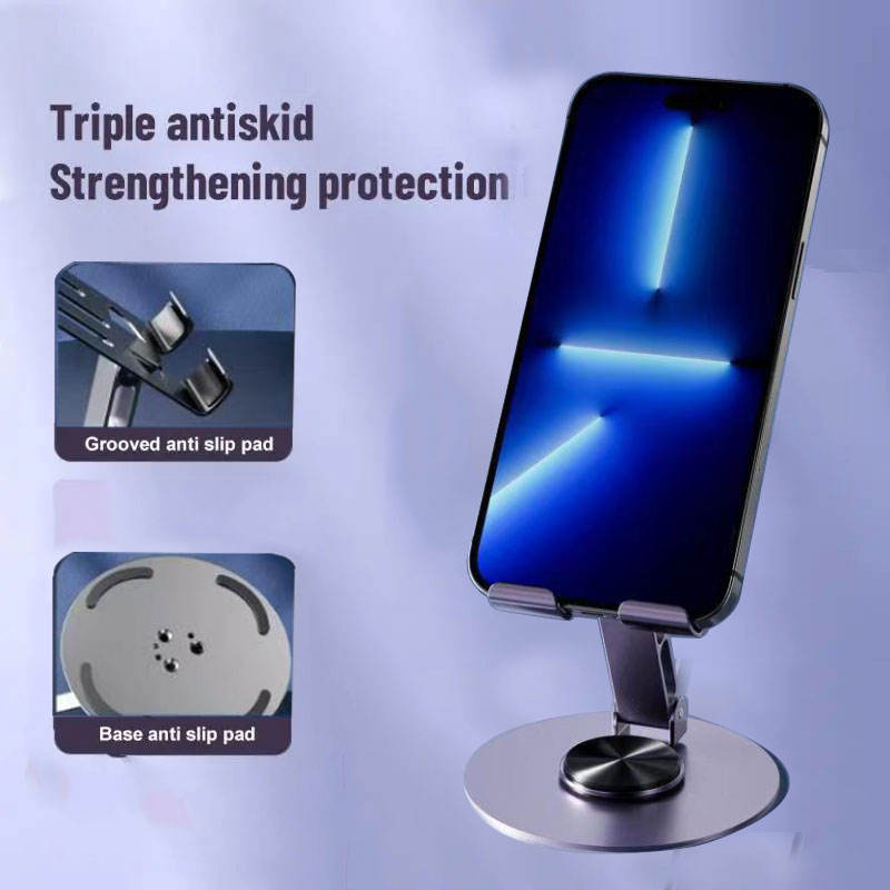 Anti-slip 360 Rotating Metal Phone Holder Multi-Functional Flexible Desktop Phone Mount