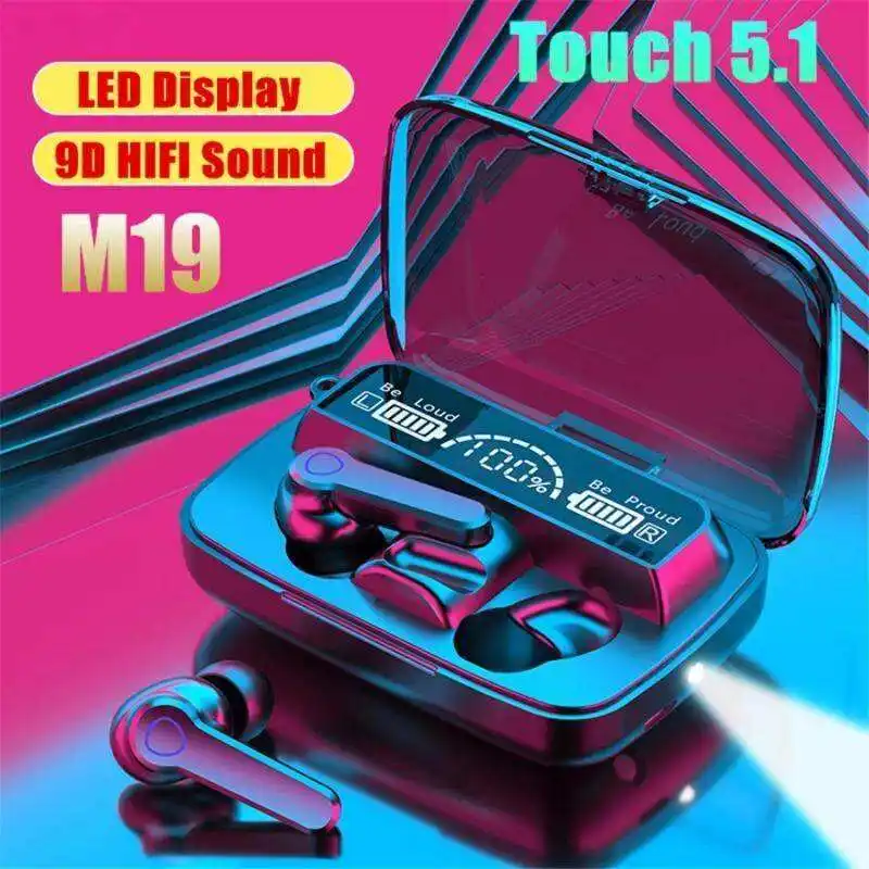 Sport Digital Display Earphone with USB Battery Indicator and Waterproof Function