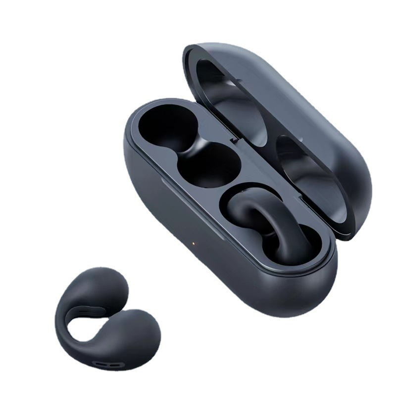 S06 Air Conduction Headset 5.3 Open Ear Bone Conduction Wireless Earbud with Mic HD Call Ear Hook OWS Sport Earphones