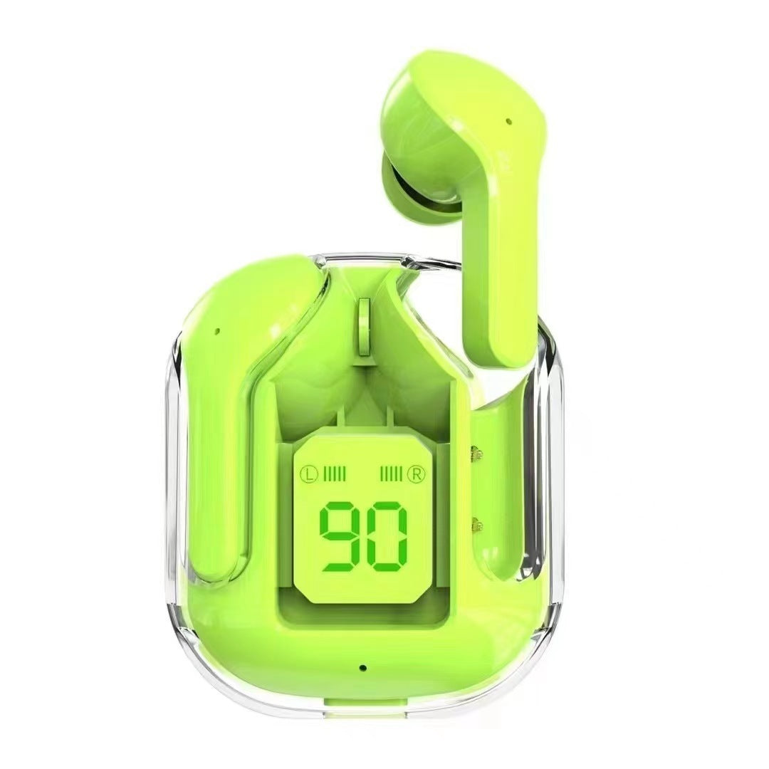 Newest Air31 Crystal Portable BT LED Display Mini Wireless Earbuds Headphones Gaming In-ear Earphone