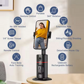 Auto Face Tracking P02 Gimbal Stabilizer Camera AI Tripod Selfie Stick Phone Shooting Face Remote 360 Rotation Phone Holder