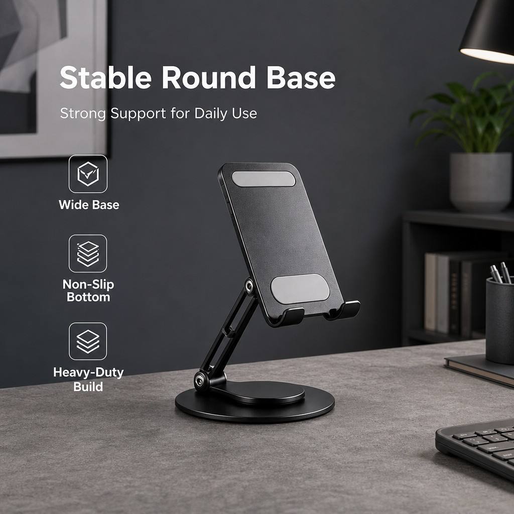 Foldable Desktop Phone Stand Compatible for iPhone 16 Pro Max iPad Air Metal Holder Wholesale Trade Integration China Factory