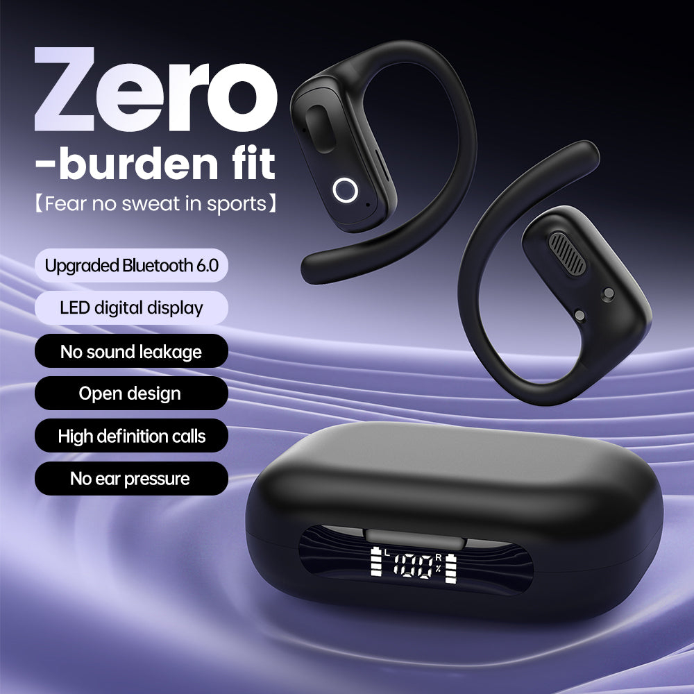 Wireless Noise Canceling Bluetooth 6.0 Headphones Phone Bluetooth Wireless Earphone Headset Earhook Earbuds for Gaming Sports