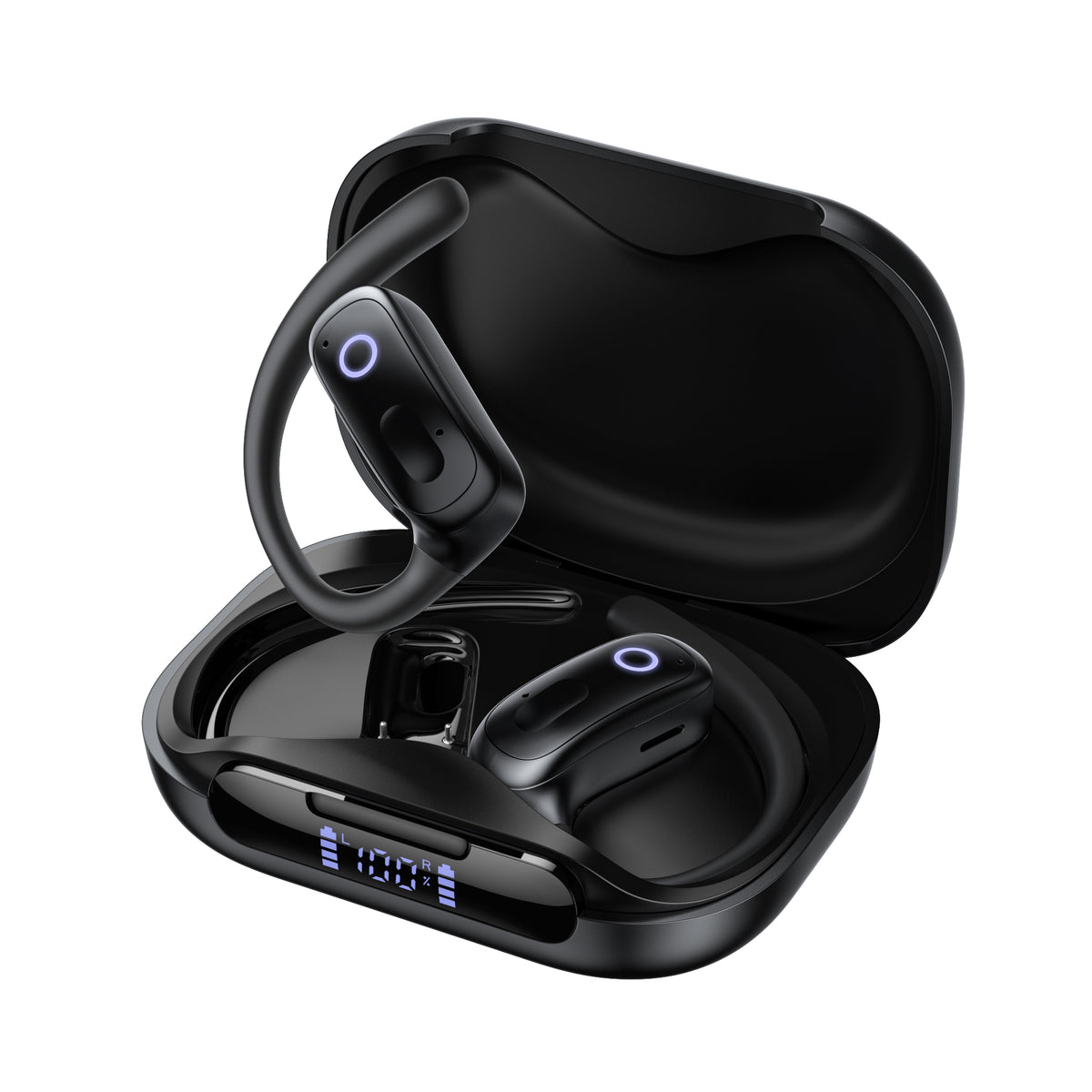 Wireless Noise Canceling Bluetooth 6.0 Headphones Phone Bluetooth Wireless Earphone Headset Earhook Earbuds for Gaming Sports