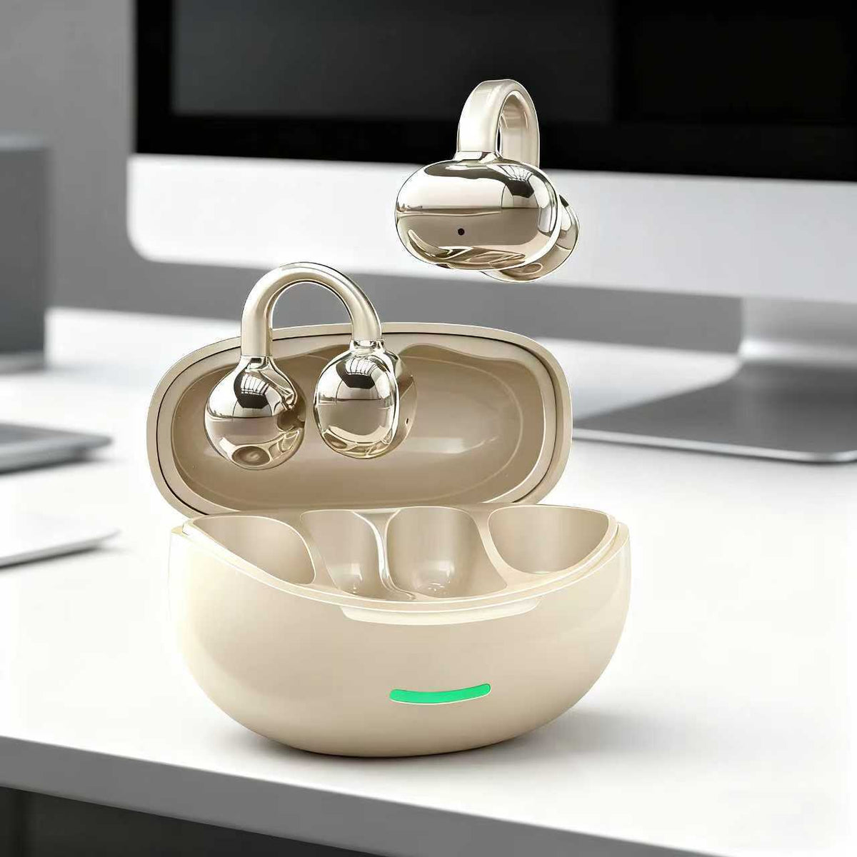 DOQAUS W18 Hot Selling Ear Hook Ear Clip Earphone HIFI Stereo Wireless Headphones Light ENC Outdoor Sports Waterproof Earphones