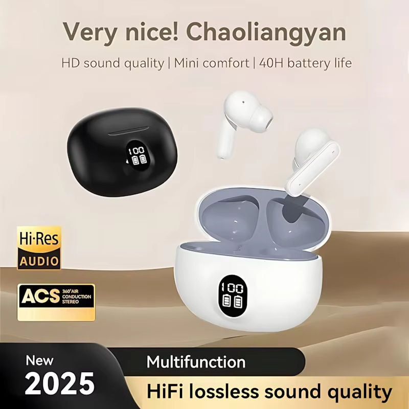 HYTO New W895 TWS Wireless Earphones Active Noise Cancellation (ANC) IPX-5 Waterproof Dual Ear Touch Control 5.3LED Battery
