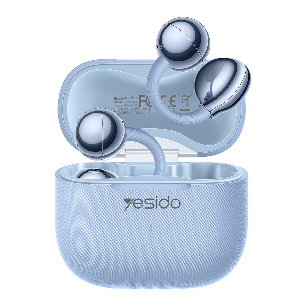 Yesido BT6.0 145 Languages Seamless Wearing BT Earphone Open Audio HD Calls BT Earbuds AI Translation Wireless Headphone TWS49