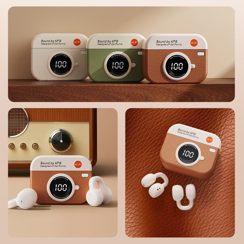 Q87 Retro New Style Ear Clip for 5.4 Headset High Sound Quality Less 3 Hours Playtime Sports Bone Conduction Comfortable