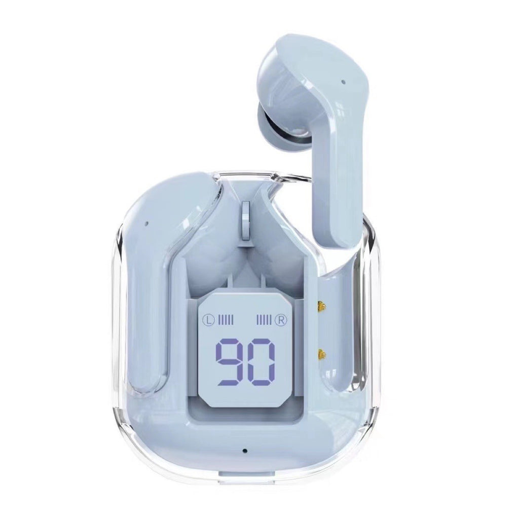 Newest Air31 Crystal Portable BT LED Display Mini Wireless Earbuds Headphones Gaming In-ear Earphone