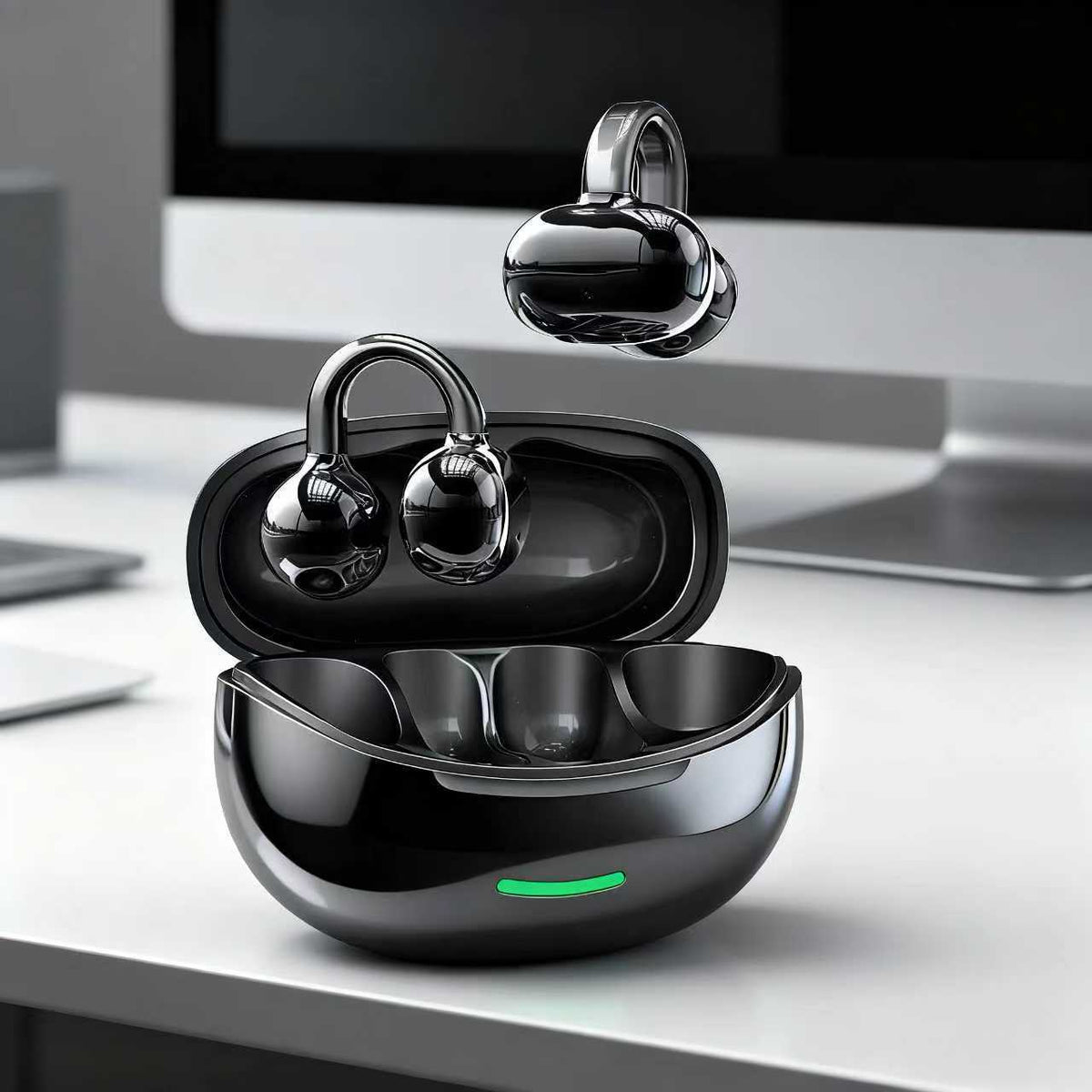 DOQAUS W18 Hot Selling Ear Hook Ear Clip Earphone HIFI Stereo Wireless Headphones Light ENC Outdoor Sports Waterproof Earphones