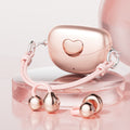 Fashion Clip-on Earbuds with Heart-Shaped Charging Case Open Ear OWS Wireless Headphones Cute Jewelry Bluetooth Earbuds Gift