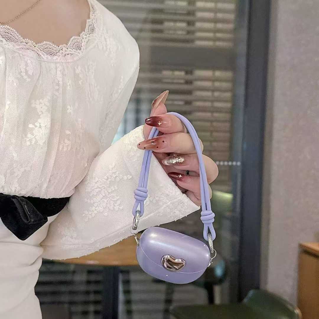 Fashion Clip-on Earbuds with Heart-Shaped Charging Case Open Ear OWS Wireless Headphones Cute Jewelry Bluetooth Earbuds Gift